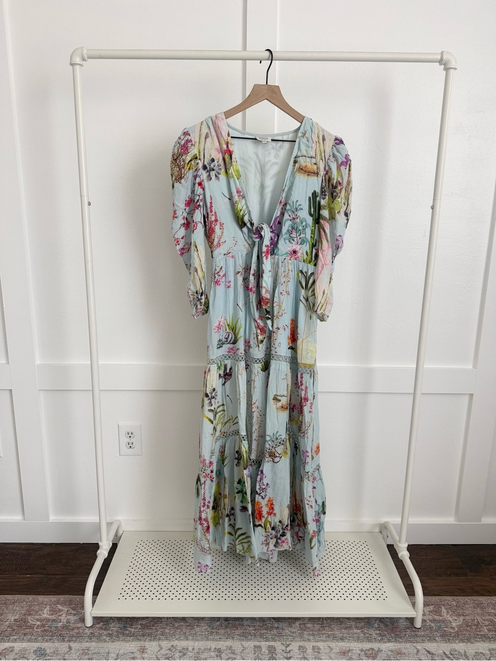 Hemant & Nandita Liv Floral V-Neck Maxi Dress